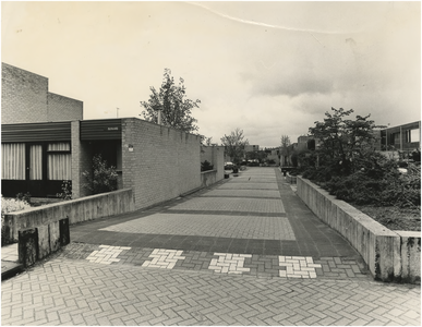 1371 Het Heike gezien vanaf de Buyaard. Verkeersdrempels in de wijk Geestenberg, ca. 1980