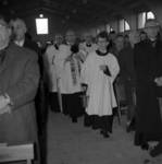 258743 inzegening noodkerk in de nieuwbouwwijk Prinsejagt, februari 1962