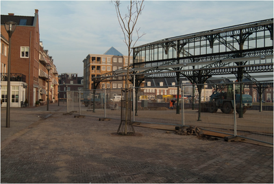 220587 Bouwwerkzaamheden: bouw markthal, De Plaetse, 2000 - 2009