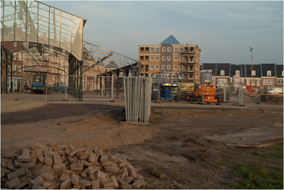 220590 Bouwwerkzaamheden: bouw markthal, De Plaetse, 2000 - 2009
