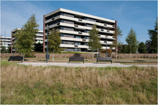 220643 Appartementen complex Zandstrand, gezien vanuit het park, 2000 - 2009
