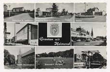 100035 Acht afbeeldingen: - Wesselmanlaan, St. Lambertusziekenhuis; - Rozenhof, bejaardencentrum; - Station; - ...