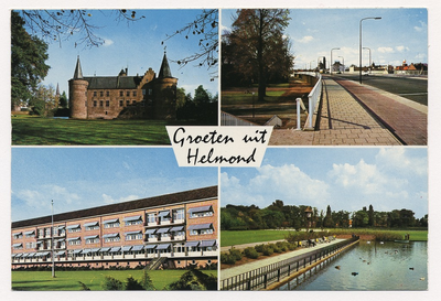 100050 Vier afbeeldingen: - Kasteel; - Kasteel-Traverse; - Wesselmanlaan, St. Lambertusziekenhuis; - Warande, 1965 - 1975