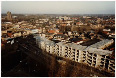 100181 Vogelvluchtfoto genomen vanaf de Ameideflat. Te zien is het gebied tussen Binderseind, Heistraat, ...