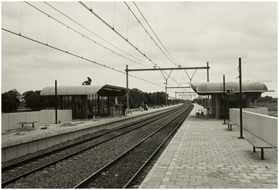 101522 Deltaweg 1, gezien in de richting 'Deurne'. Bouw N.S.-station, 21-01-1986
