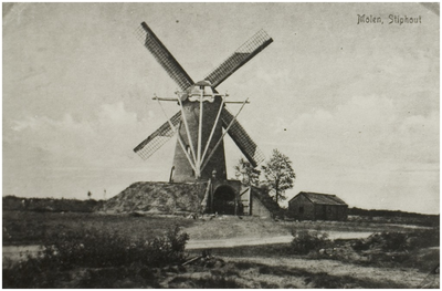 101830 Gerwenseweg. Windgraanmolen van C. Brouwers, 1895 - 1905