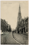 103765 Kerkstraat, gezien in de richting Markt. Links eerste pand pastorie van de parochie Sint Lambertus. Rechts ...