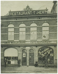 104109 Oostzijde Markt, nummer 26 t/m 26a. Restaurant 't Hert van Louis Meelis, 1904