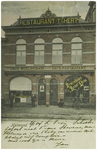 104110 Oostzijde Markt, nummer 26 t/m 26a. Restaurant 't Hert van Louis Meelis, geopend 1886, 1899 - 1904