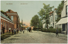 104832 Molenstraat, gezien in de richting van de 'Ameidestraat'. Links de Rijks HBS, 1907 - 1912