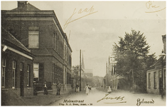 104841 Molenstraat, gezien in de richting van de 'Ameidestraat'. Links de Rijks HBS, 1898 - 1903