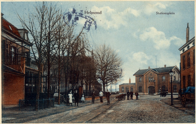 106035 Stationsplein, gezien vanaf de Weg op den Heuvel, 1909 - 1915