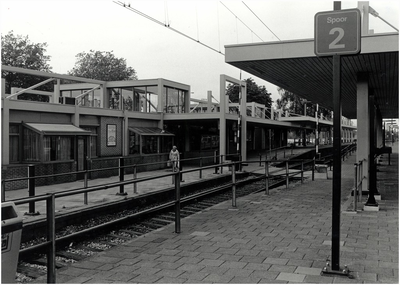 106168 Stationsplein. Perronzijde stationsgebouw, 26-06-1987