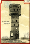 106484 Torenstraat (voorheen Waardstraat). De eerste watertoren is gereed. Fotodruk naar een tekening van Aug. ...