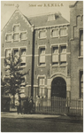 107192 Weg op den Heuvel 40. Henricusschool. Rechts is een klein deel te zien van de ambachtsschool, 1913 - 1919
