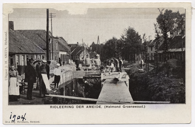 107660 Groenewoud, gezien in de richting 'Kerkstraat'. Overkluizing van de Ameide, 1902