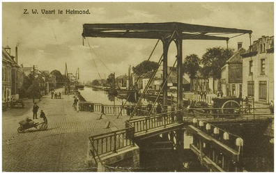 108323 Veestraatbrug. : Veestraatbrug gezien vanaf de Kanaaldijk Noord - West. In noordelijke richting, 02-1923
