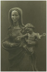 108574 Religieus beeld Onze lieve vrouw van Binderen, Lelie onder de Doornen , in de kapel van Binderen, 1955 - 1965