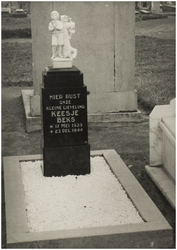 110106 Grafmonument van Keesje Beks. Hij kwam om op 23 december 1944 bij een bombardement op het Hool waarbij de ...