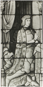 113983 Stiphout. Jacob van Croy. Gebrandschilderd raam in de kerk van St. Waudri te Mons. België, z.j.