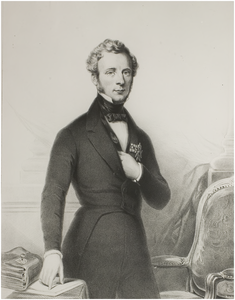 114813 Willem Anne Schimmelpennick van der Oye, Minister van Binnenlandse Zaken 1841 - 1846. Litho van F.B. Waanders ...
