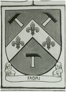 116005 Wapens. Wapen van het geslacht Fabri zoals dat voorkwam in de St. Lambertuskerk te Helmond reconstrutietekening ...