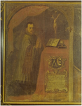 116315 Onderdeel schilderstuk der Collectoren 2, der Beurzenstichting. Reverandus dominus ac magister Johannes Jansen ...