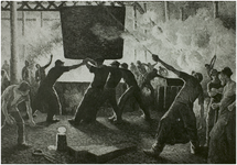 116373 Ijzergieterij . Schilderij van Maximilien Luce 1899, z.j.