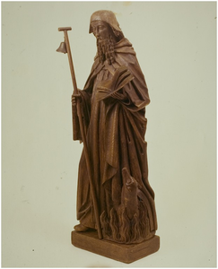 116449 Dorpstraat, Stiphout, St. Trudokerk. Afbeelding van St. Antonius patroonheilige van naar hem genoemde gilde in ...