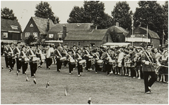 118489 Helmonds Muziek Korps. Drumband tijdens het concours georganiseerd door de St. Gregorius drumband, 22-09-1962