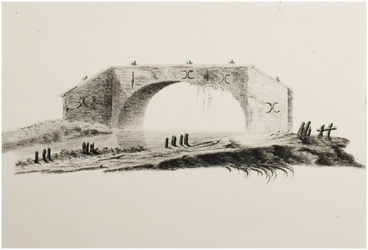 119591 Asten. Brug over de AA. Tekeningen van Sermoise, 1818, z.j.