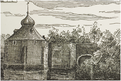 119625 Breda. Spanjaardsgat. Pentekening van P. Panhuizen, 1919