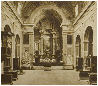 120031 Rome (Italie). Bij de Paters Capucijnen. Interieur van de kerk, z.j.