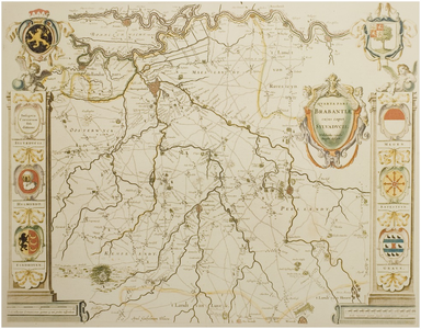 120339 Reproductie kaart Oost-Brabant getiteld Quarta pars Brabantiae cujus caput Sylvaducis. Willibordus van der ...