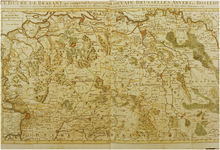 120365 Reproductie van een kaart getiteld Le duché de Brabant, qui comprend les quartiers de Louvain, Brusselles, ...