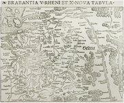 120372 Reproductie van een kaart getiteld Brabantia V Rheni et x Nova Tabula., z.j.