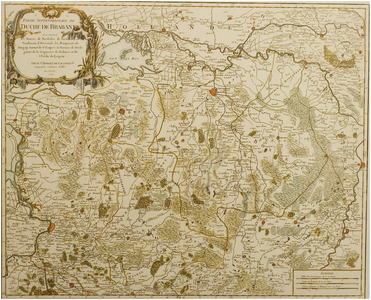 120373 Reproductie van een kaart getiteld Partie septentrionale du duché de Brabant où se trouvent les mairies de ...