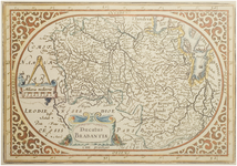 120378 Reproductie van een kaart getiteld Ducatus Brabantiae. Cum privilegio, ( begin 17e eeuw )., 1974