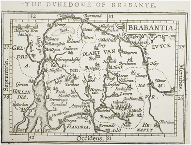 120379 Reproductie van een kaart getiteld The Dukedome of Brabante., 1974