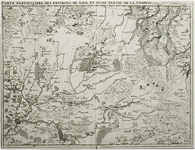 120384 Reproductie van een kaart getiteld Carte particulière des environs de Lier et d'une partie de la Campine, à ...