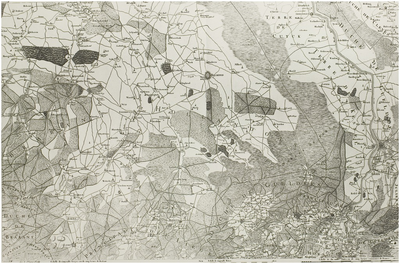120398 Reproductie van een kaart van de omgeving van Helmond, Dupuis Sculp. ( 18e eeuw )., 1974