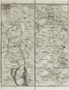 120400 Reproduktie van een detail van een topografische kaart in de omgeving van Gemert., 1976