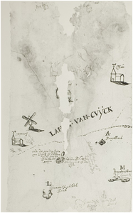 120403 Reproductie van een kaart uit het midden van de 17e eeuw van een deel van de Peel, Land van Cuijk en Gemert. De ...