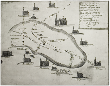 120428 Reproductie van een kaart van de Peel, gemaakt om 1624 vervaardigd door Mathijs van Laeck, in verband met een ...