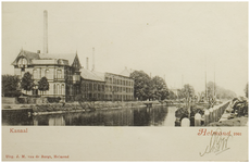 120481 Kanaaldijk. Noord-West. Gezien vanaf de Havenweg. Links de fabriek van Raymakers, 1901