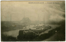 45061 Haven zinkfabriek Zincs de la Campine, Budel-Dorplein: sfeerbeeld oude haven zonder kademuren, 1900