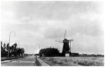 45509 Windmolen Janzona, Grootschoterweg 17. Budel: eigendom van de familie Jansen, 1955