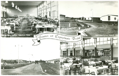 46506 Collage van 4 foto's betreffende de legerplaats Budel, 1962