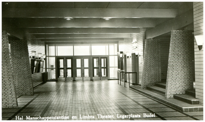 46510 Legerplaats Budel: ingang manschappenkantine en Limbratheater, 1958 - 1962