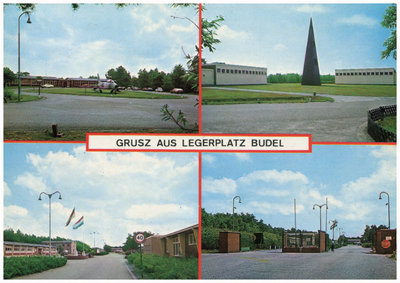 46516 Collage van 4 foto's Legerplaats Budel, 1981